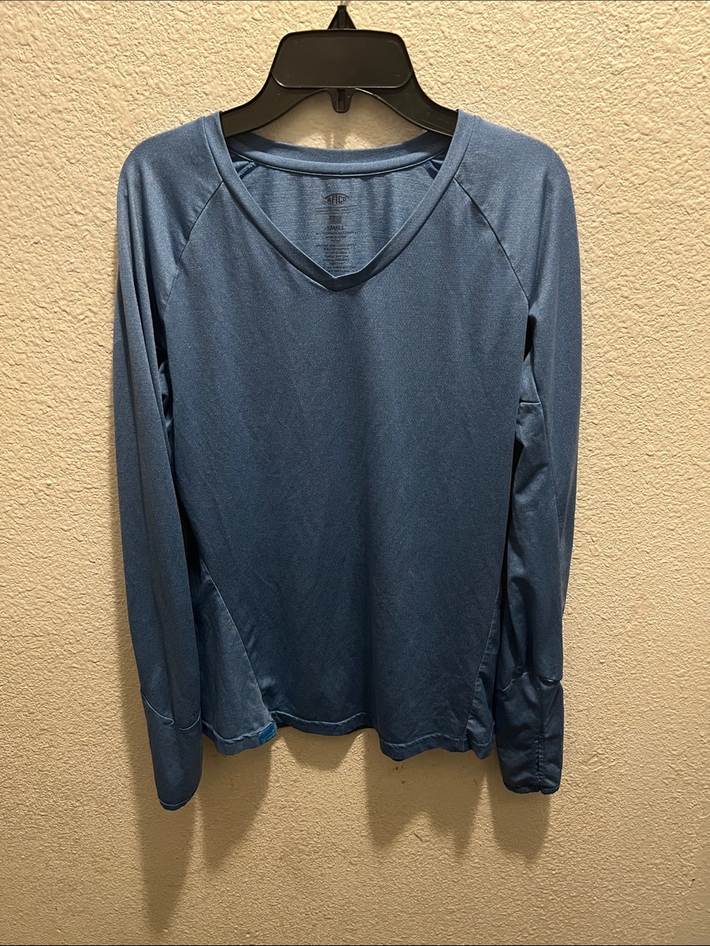 AFTCO Women's Long Sleeve V-Neck Performance Top - Slate Blue